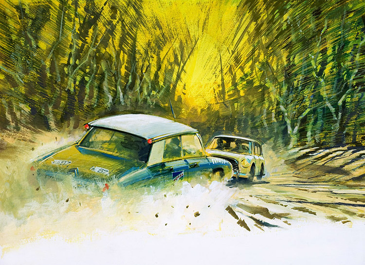 Head On Collision (Original) by Graham Coton at The Illustration Art Gallery