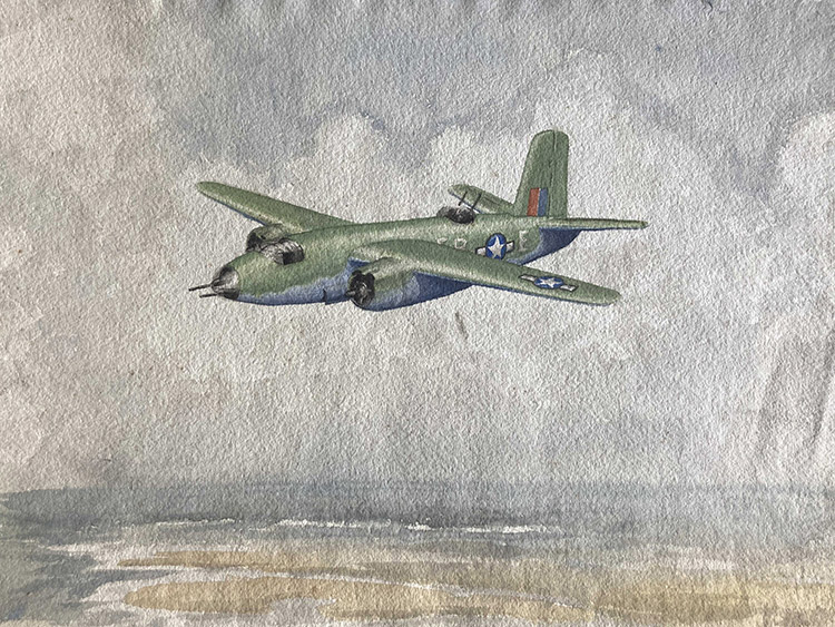 B-26 Twin Engine Widowmaker (Original) by Graham Coton at The Illustration Art Gallery
