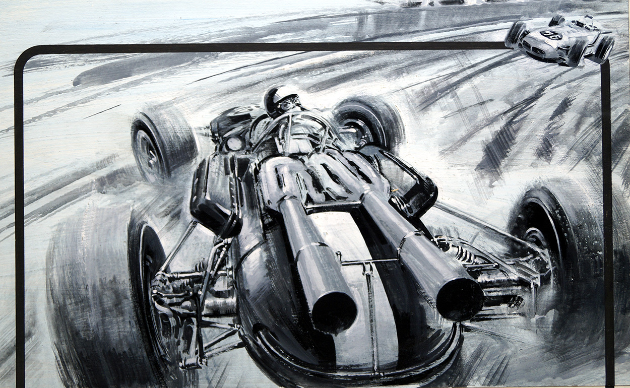 Jim Clark Wins Indianapolis 500 (Original) art by Graham Coton at The Illustration Art Gallery
