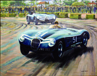 Jaguar Type C raced by Ian Stewart (Original) (Signed)