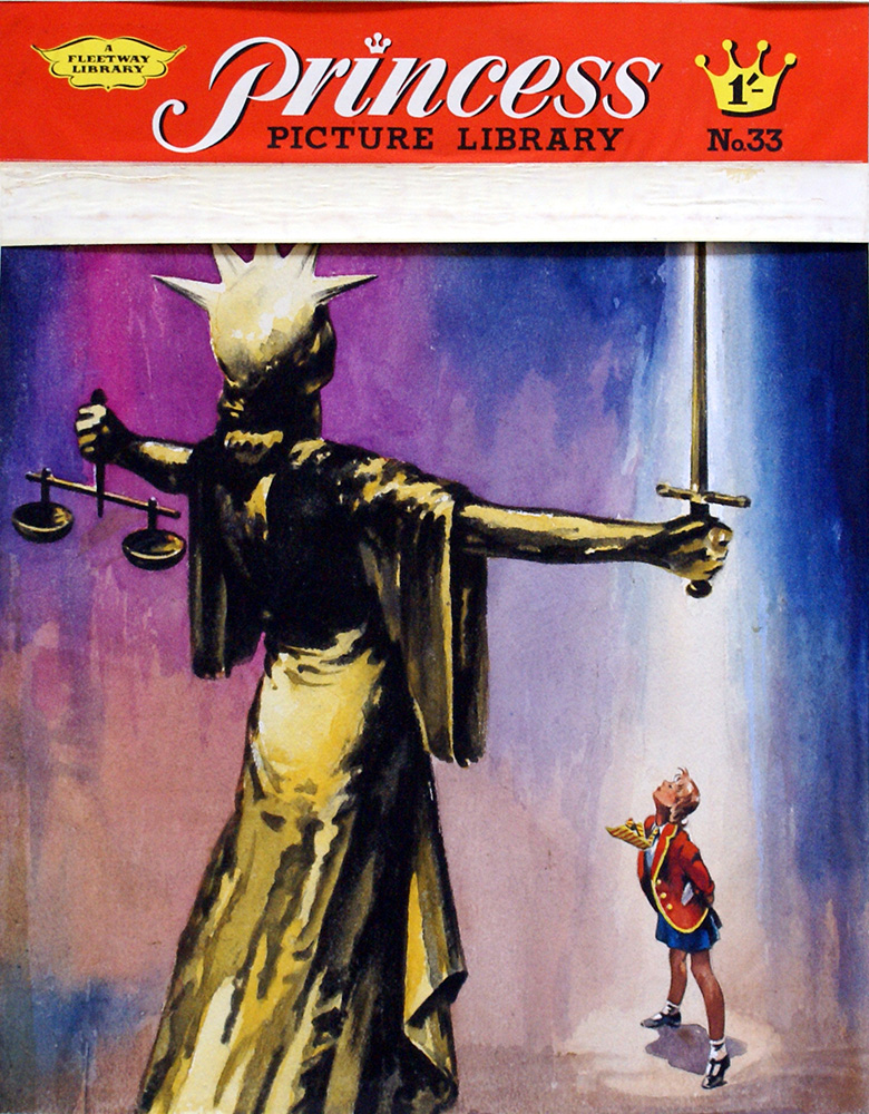 Princess Picture Library cover - Sue Fights For Justice (Original) art by Jon Davis at The Illustration Art Gallery