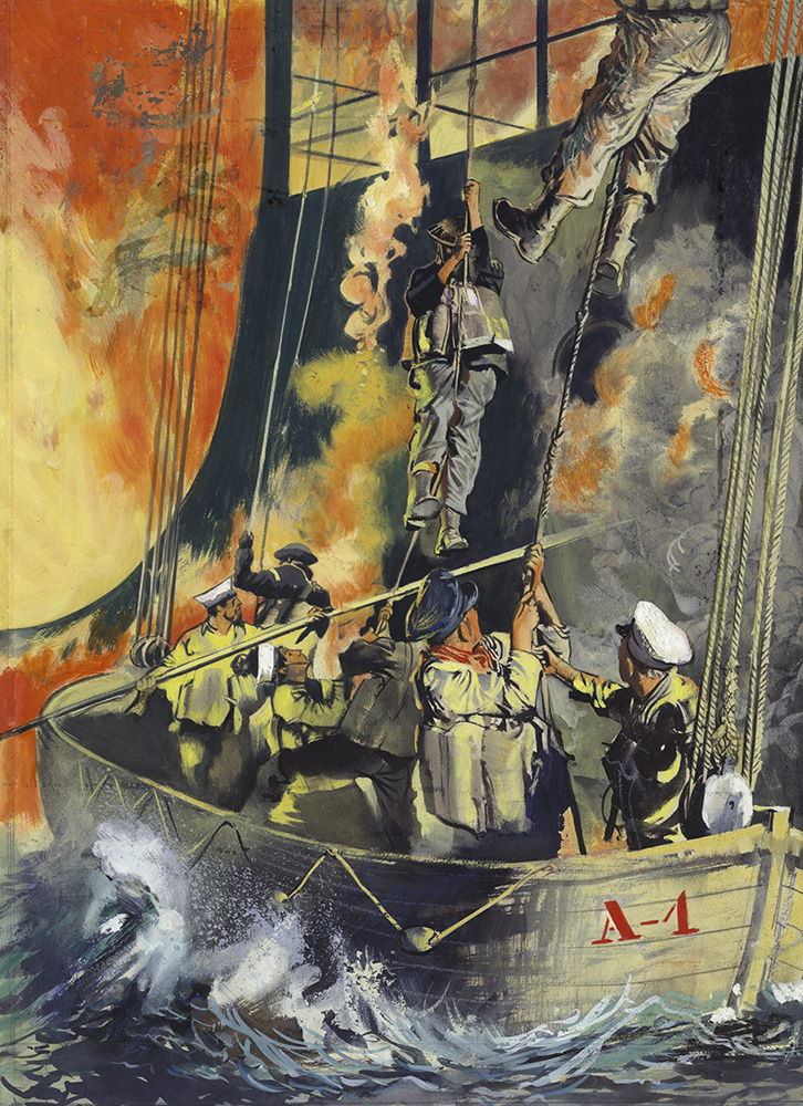 War Picture Library cover #27  'LifeLine' (Original) art by Giorgio De Gaspari at The Illustration Art Gallery