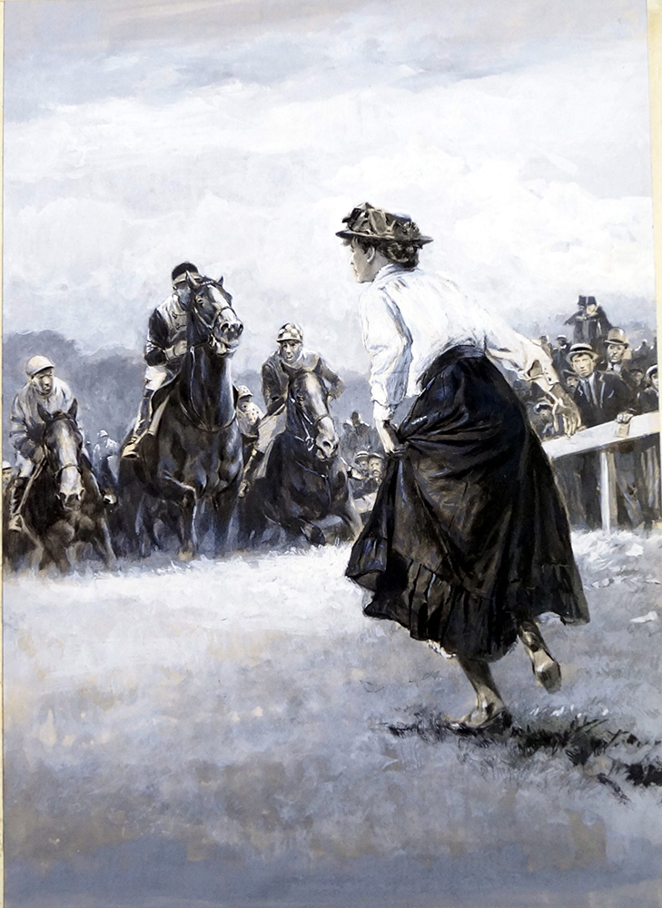 Emily Wilding Davidson Suffragette (Original) (Signed) art by Neville Dear at The Illustration Art Gallery