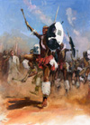 H. Rider Haggard and his Zulus (Original) (Signed)