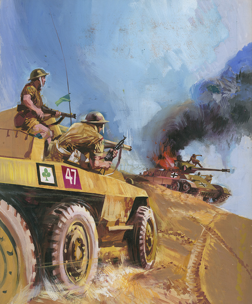 War Picture Library cover #119  'Thunder in the Desert' (Original) art by Pino Dell'Orco at The Illustration Art Gallery