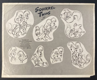The Squirrel Twins, Lost Boys from Disney's Peter Pan (Ozalid) (Original)