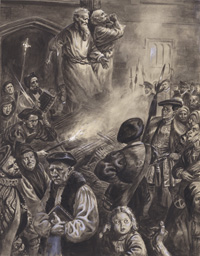 Mary Tudor orders the Deaths of the Protestants art by Cecil Doughty