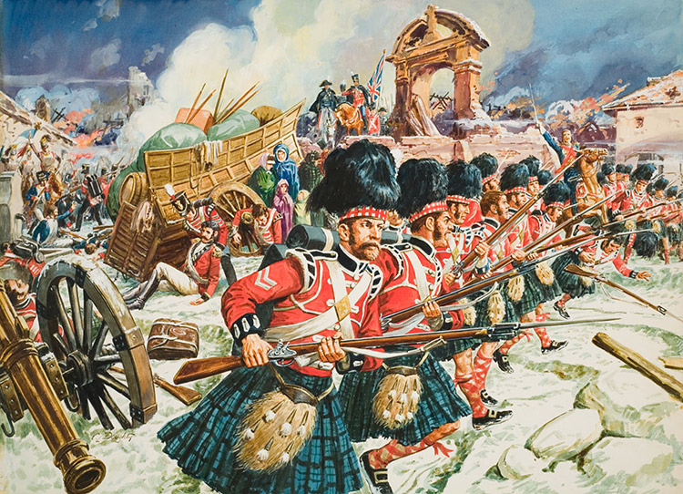 The Defence of Corunna (Original) (Signed) by British History (Doughty) at The Illustration Art Gallery