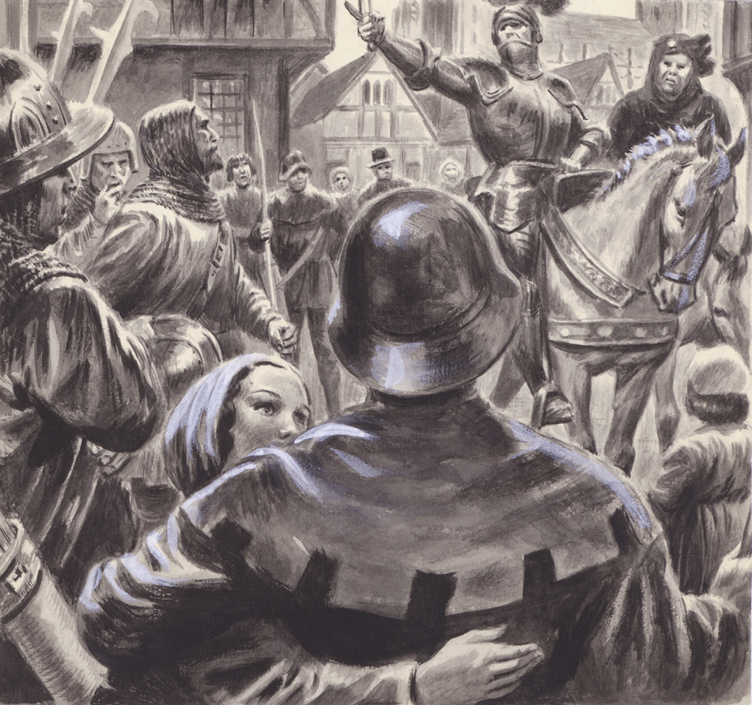 Noblemen Recruiting Soldiers (Original) art by British History (Doughty) at The Illustration Art Gallery