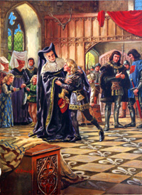 Edward V being handed over to the Duke of Gloucester (Richard III) (Original) (Signed)