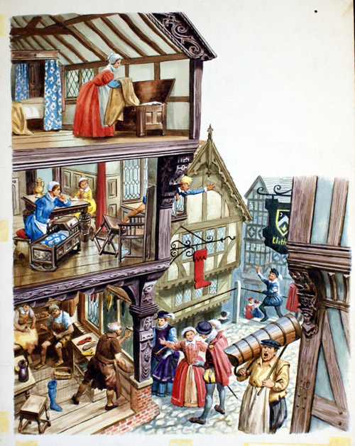 The Elizabethan House (Original) (Signed)