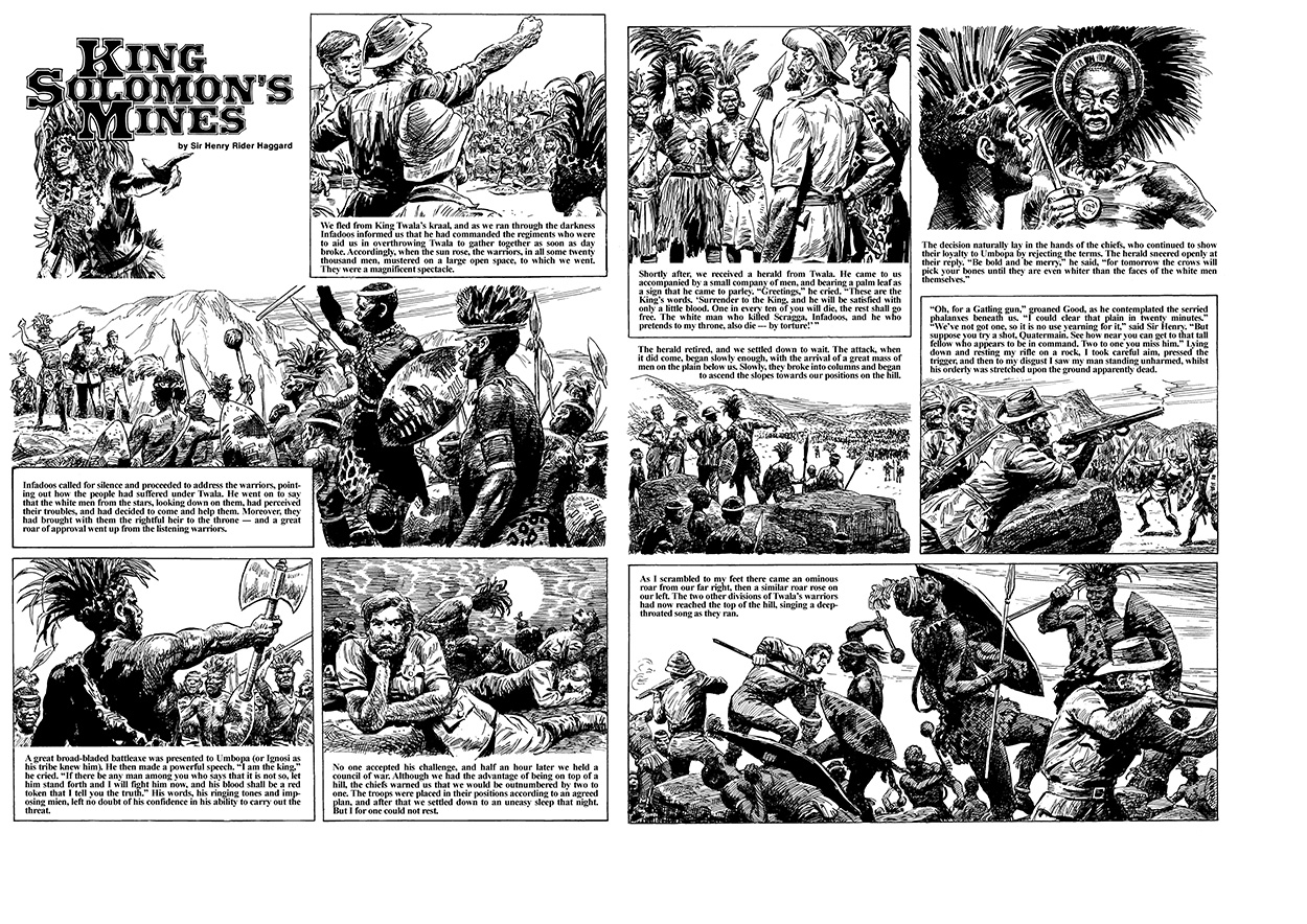 King Solomon's Mines Pages 19 and 20 (two pages) (Originals) art by King Solomon's Mines (Doughty) at The Illustration Art Gallery
