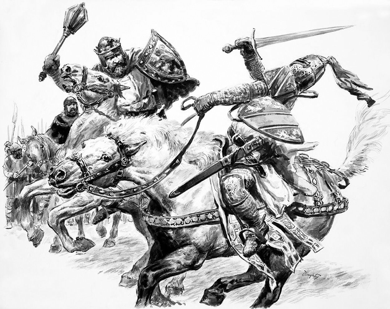 Mighty Monarchs: The King Without a Kingdom (Robert the Bruce) (Original) (Signed) art by British History (Doughty) at The Illustration Art Gallery