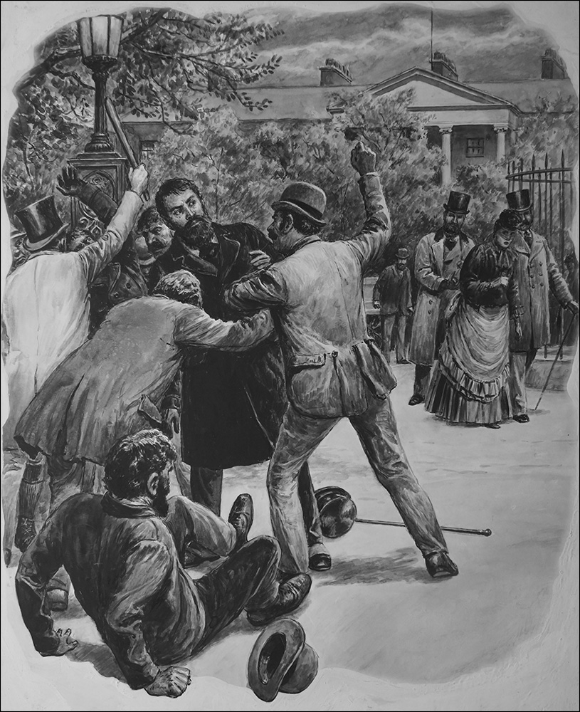 The Phoenix Park Murders of 1882 (Original) art by Cecil Doughty Art at The Illustration Art Gallery