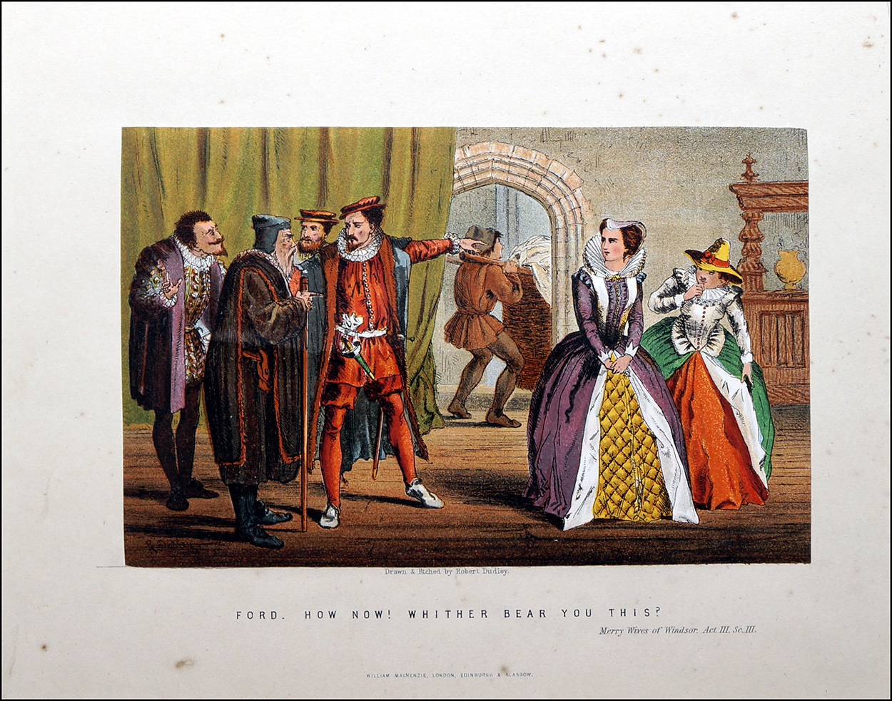 Scenes from Shakespeare - Merry Wives of Windsor (Print) art by Robert Dudley Art at The Illustration Art Gallery