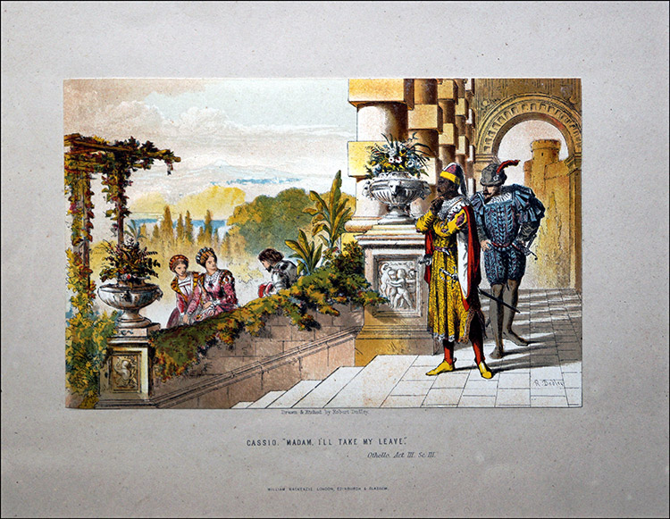Scenes from Shakespeare - Othello (Print) (Print) by Robert Dudley Art at The Illustration Art Gallery