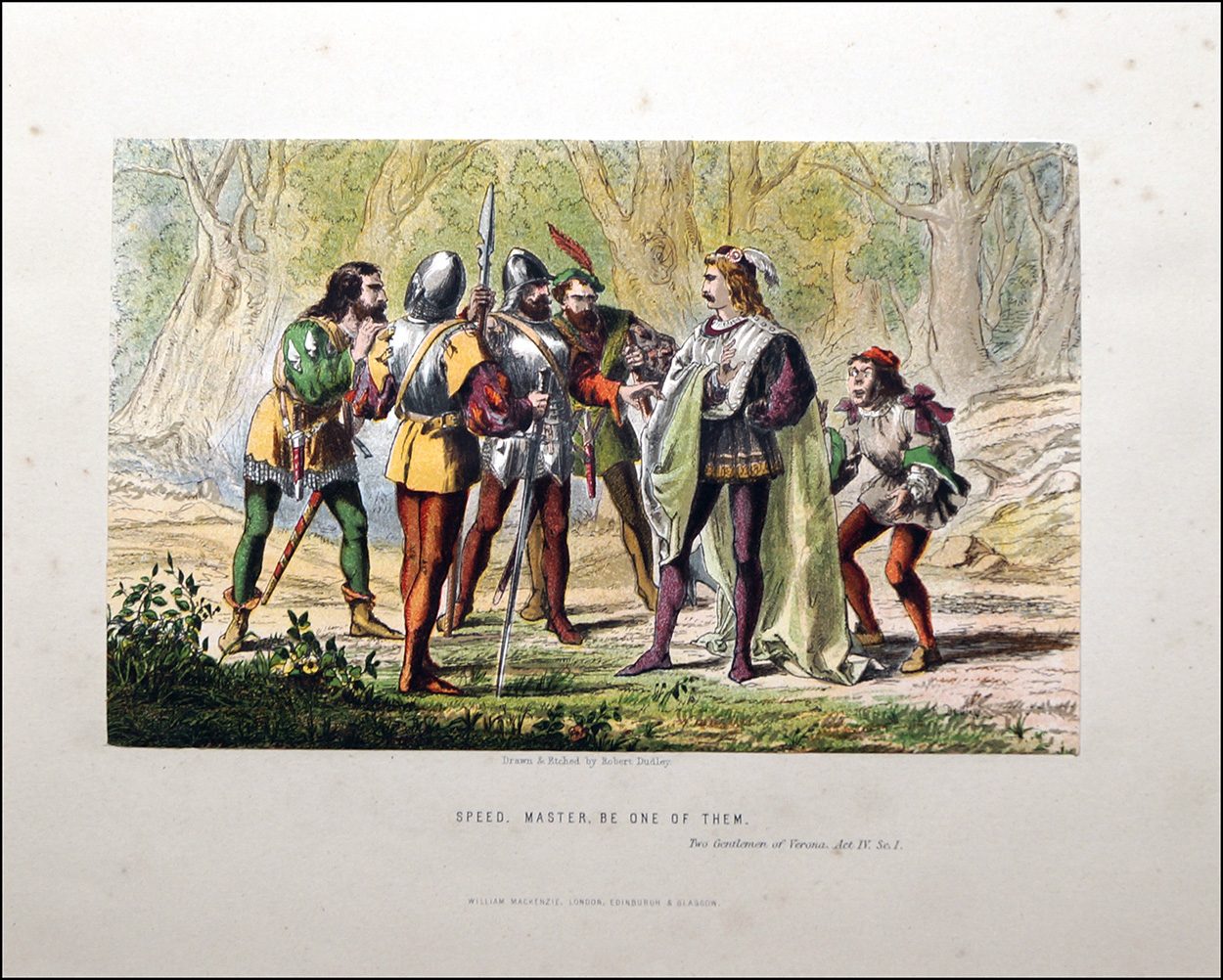 Scenes from Shakespeare - Two Gentlemen of Verona (Print) art by Robert Dudley Art at The Illustration Art Gallery
