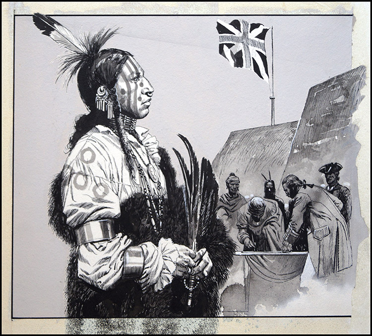 Chief Pontiac (Original) by Gerry Embleton at The Illustration Art Gallery