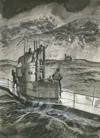 One stormy night a German submarine lands Roger Casement off the Irish coast (Original) (Signed)