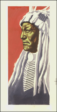 Portrait of Indian Chief art by Ron Embleton