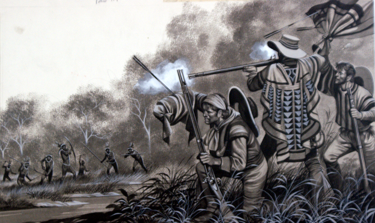 The Courage of the Chavante (Original) art by Central and South American History (Ron Embleton) at The Illustration Art Gallery