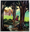 Belle and her Father walk in the garden (Original)
