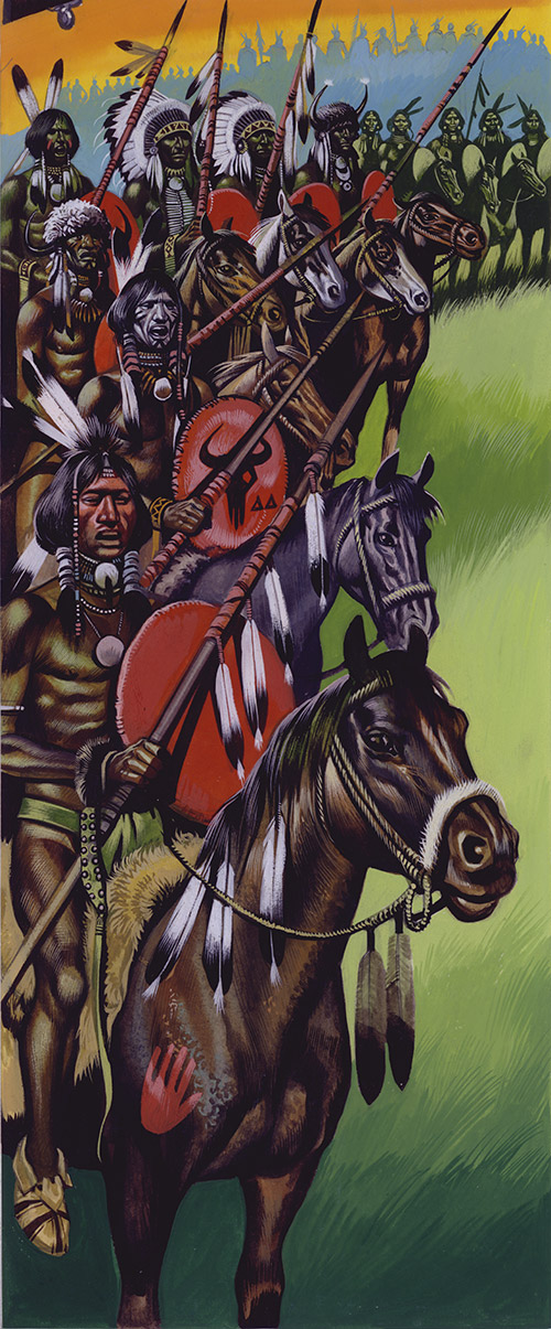 Indians Gathered for War (Original) by The Winning of the West (Ron Embleton) at The Illustration Art Gallery