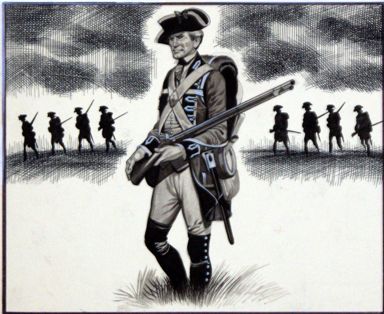 A British Soldier before the Battle of Saratoga (Original) art by American War of Independence (Ron Embleton) at The Illustration Art Gallery