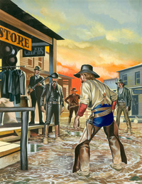 Wyatt Earp - Gunfight at the OK Corral (Original) (Signed)