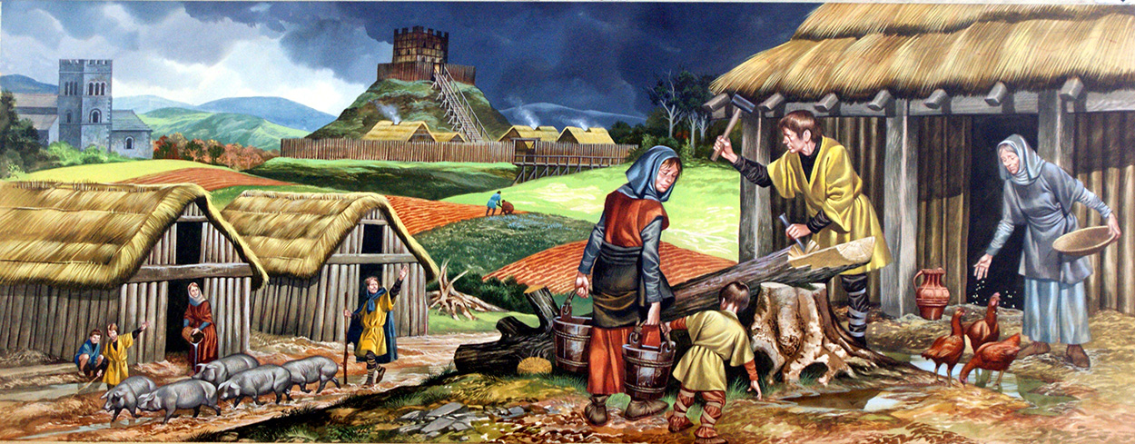 Life in Norman Times in England (Original) art by British History (Ron Embleton) at The Illustration Art Gallery