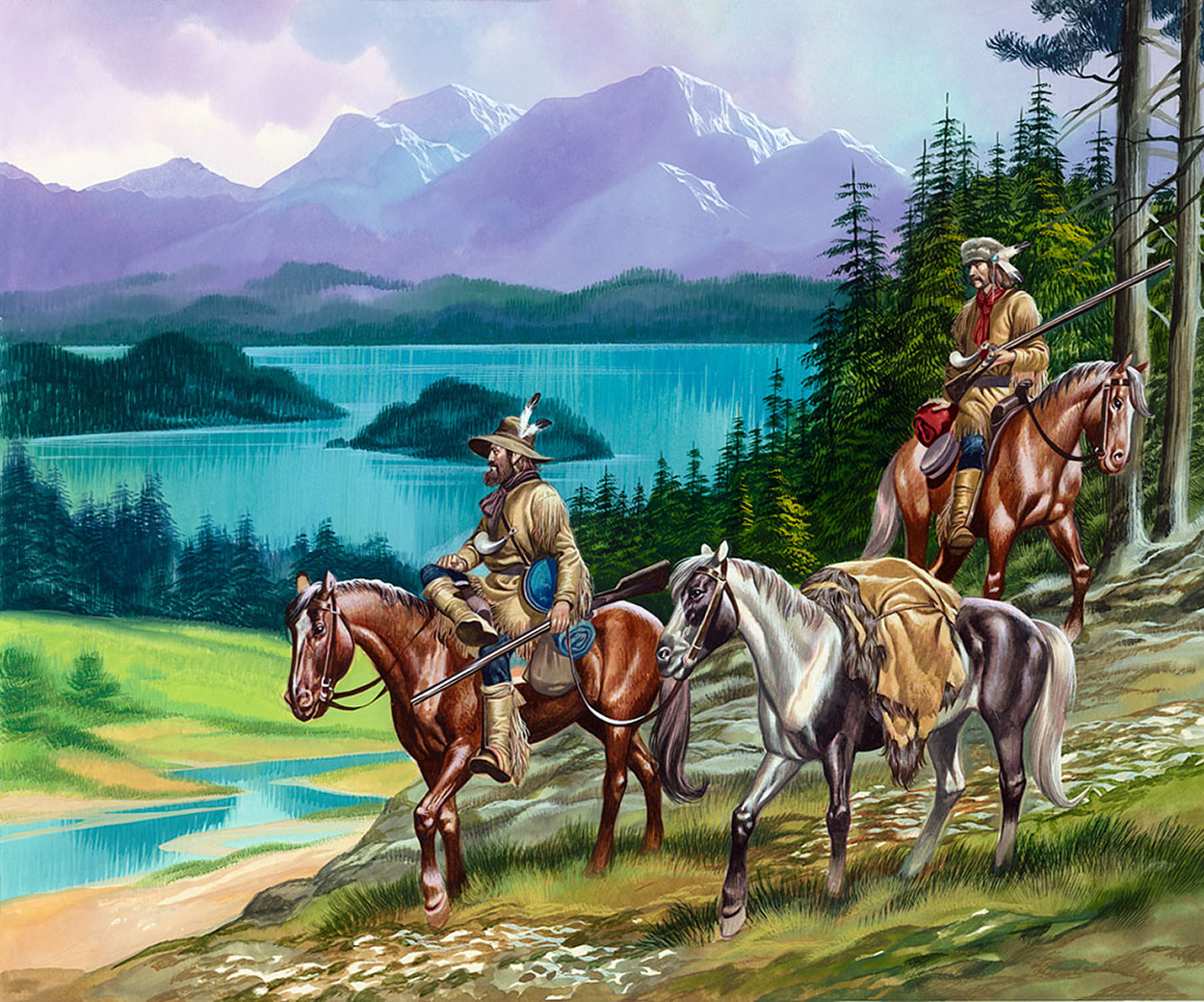 The Mountain Men Trappers (Original) art by The Winning of the West (Ron Embleton) at The Illustration Art Gallery