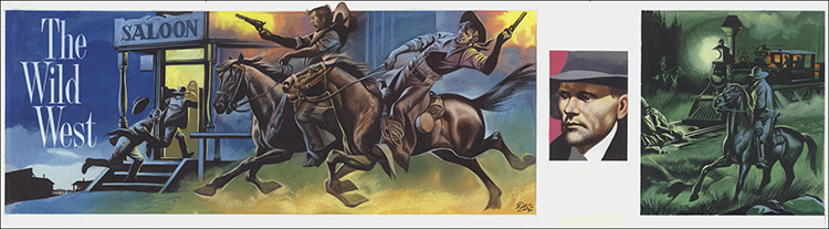 Jesse James and The Wild West (Original) (Signed) by American History (Ron Embleton) at The Illustration Art Gallery