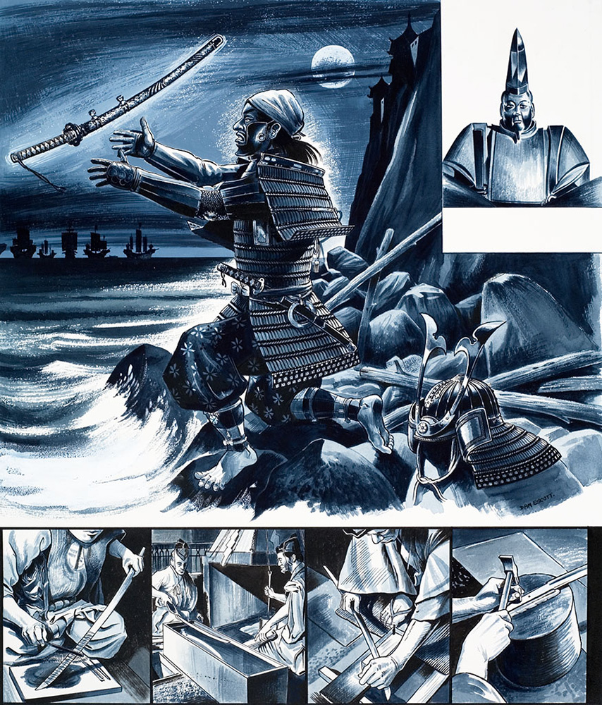 Samurai - The Divine Wind (Original) (Signed) art by Dan Escott at The Illustration Art Gallery