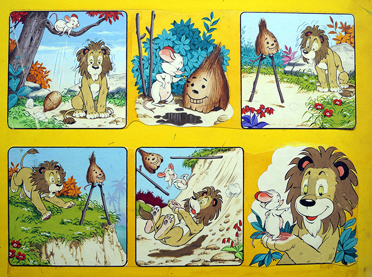 Leo The Friendly Lion - Milky Joe (Original) by Bert Felstead at The Illustration Art Gallery