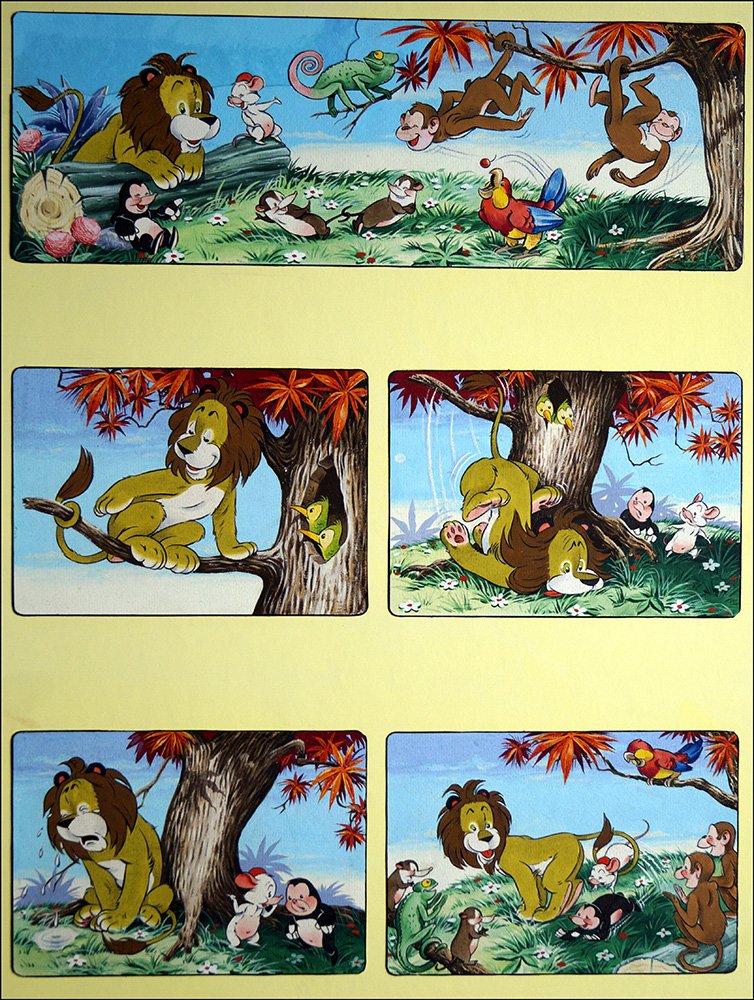 Leo the Friendly Lion: A Tall Tale (Original) art by Bert Felstead at The Illustration Art Gallery