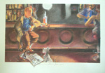 Tintin and Snowy in mourning (Print)