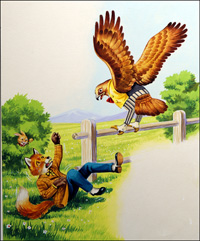 Brer Fox and Brer Hawk art by Henry Fox