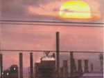 Sunset on Steel (Original) (Signed)