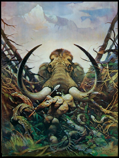 The Mammoth (Print) by Frank Frazetta Art at The Illustration Art Gallery