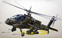 Boeing Apache AH-64 attack helicopter (Original) (Signed)