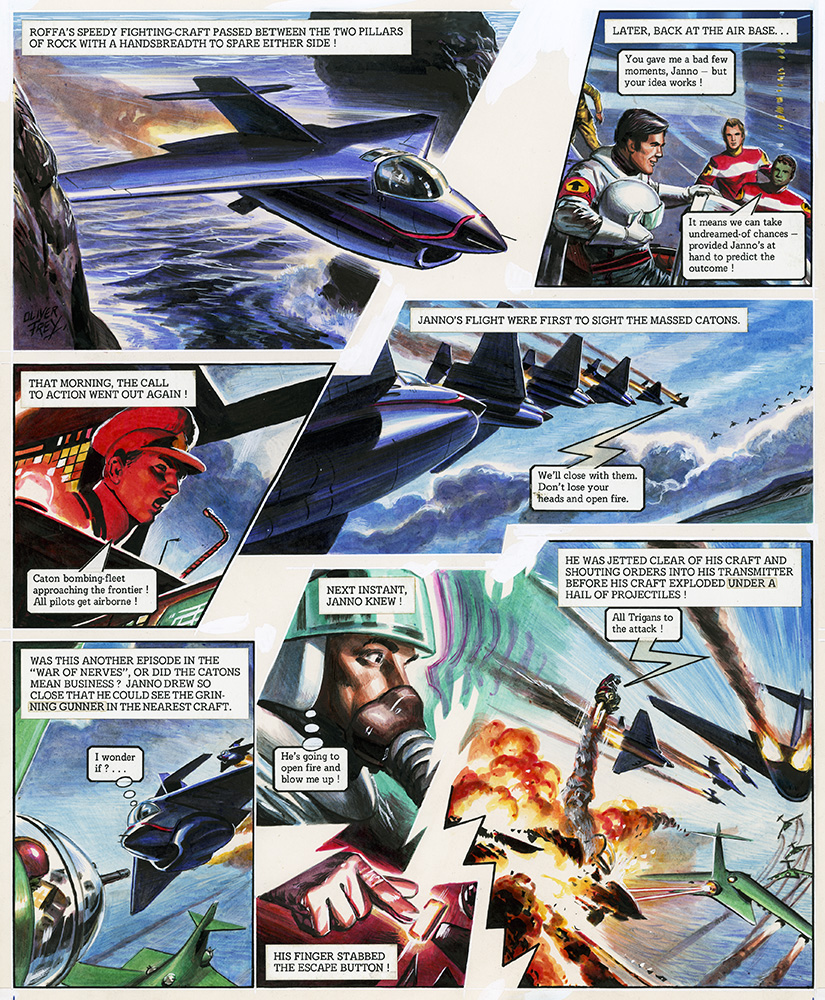 The Trigan Empire: Look and Learn issue 781 (1 Jan 1977) - War of Nerves (Original) art by The Trigan Empire (Oliver Frey) at The Illustration Art Gallery