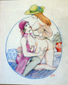 Two Flappers (Original) (Signed)