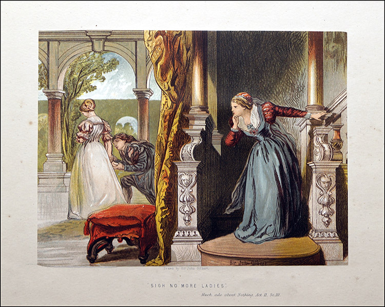 Scenes from Shakespeare - Much Ado About Nothing (Print) by Sir John Gilbert at The Illustration Art Gallery
