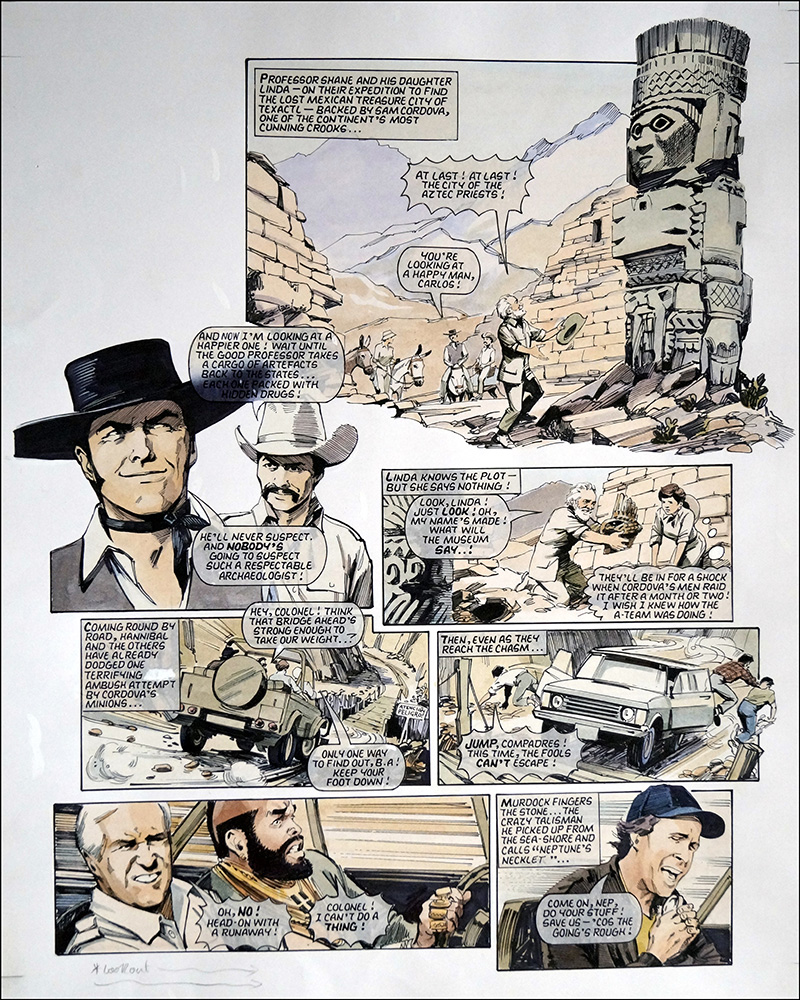 The A-Team: Aztec (TWO pages) (Originals) art by Maureen & Gordon Gray Art at The Illustration Art Gallery