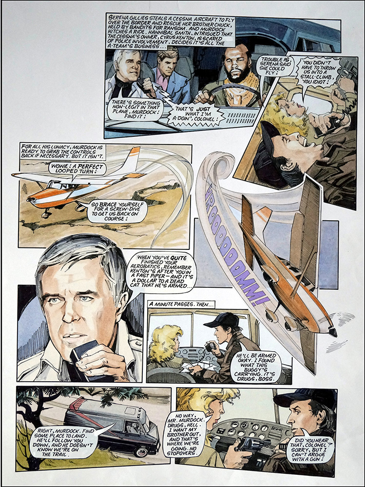 The A-Team: Sky-Jack (TWO pages) (Originals) art by Maureen & Gordon Gray Art at The Illustration Art Gallery