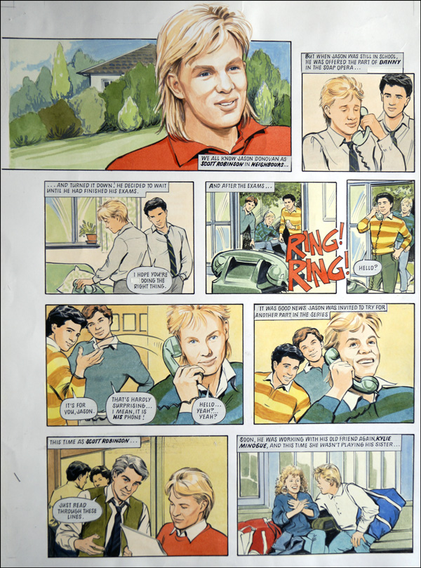 Jason Donovan Story D (TWO pages) (Originals) by Maureen & Gordon Gray Art at The Illustration Art Gallery