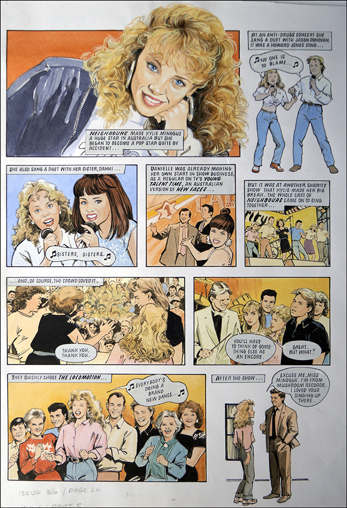 Kylie Minogue - Kylie's Story 5 (TWO pages) (Originals) art by Maureen & Gordon Gray Art at The Illustration Art Gallery