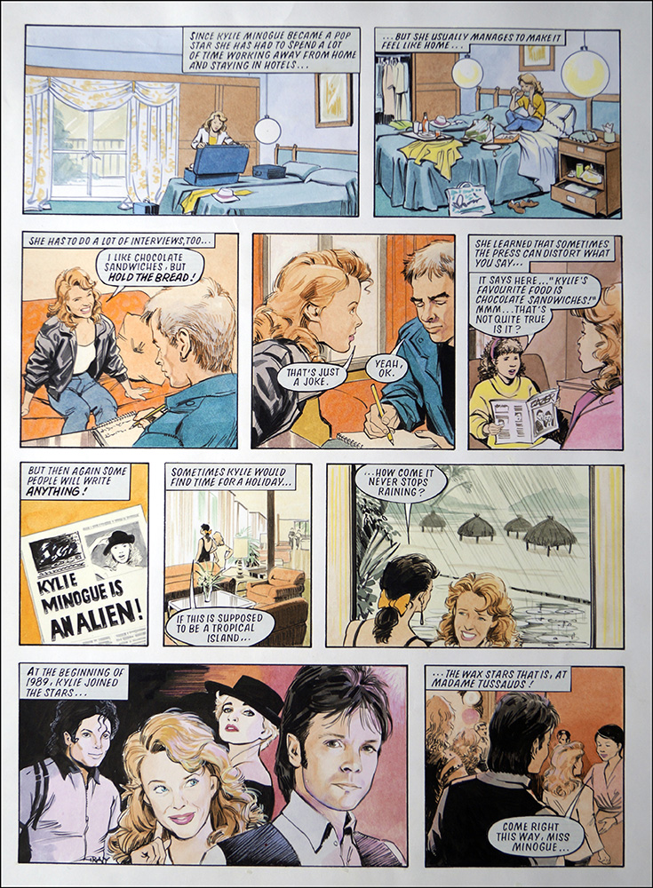 Kylie Minogue - Kylie's Story 6 (TWO pages) (Originals) (Signed) art by Maureen & Gordon Gray Art at The Illustration Art Gallery