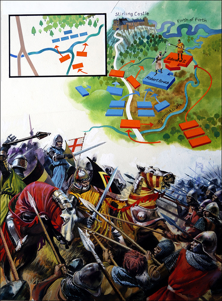 The Battle of Bannockburn (Original) art by Harry Green at The Illustration Art Gallery