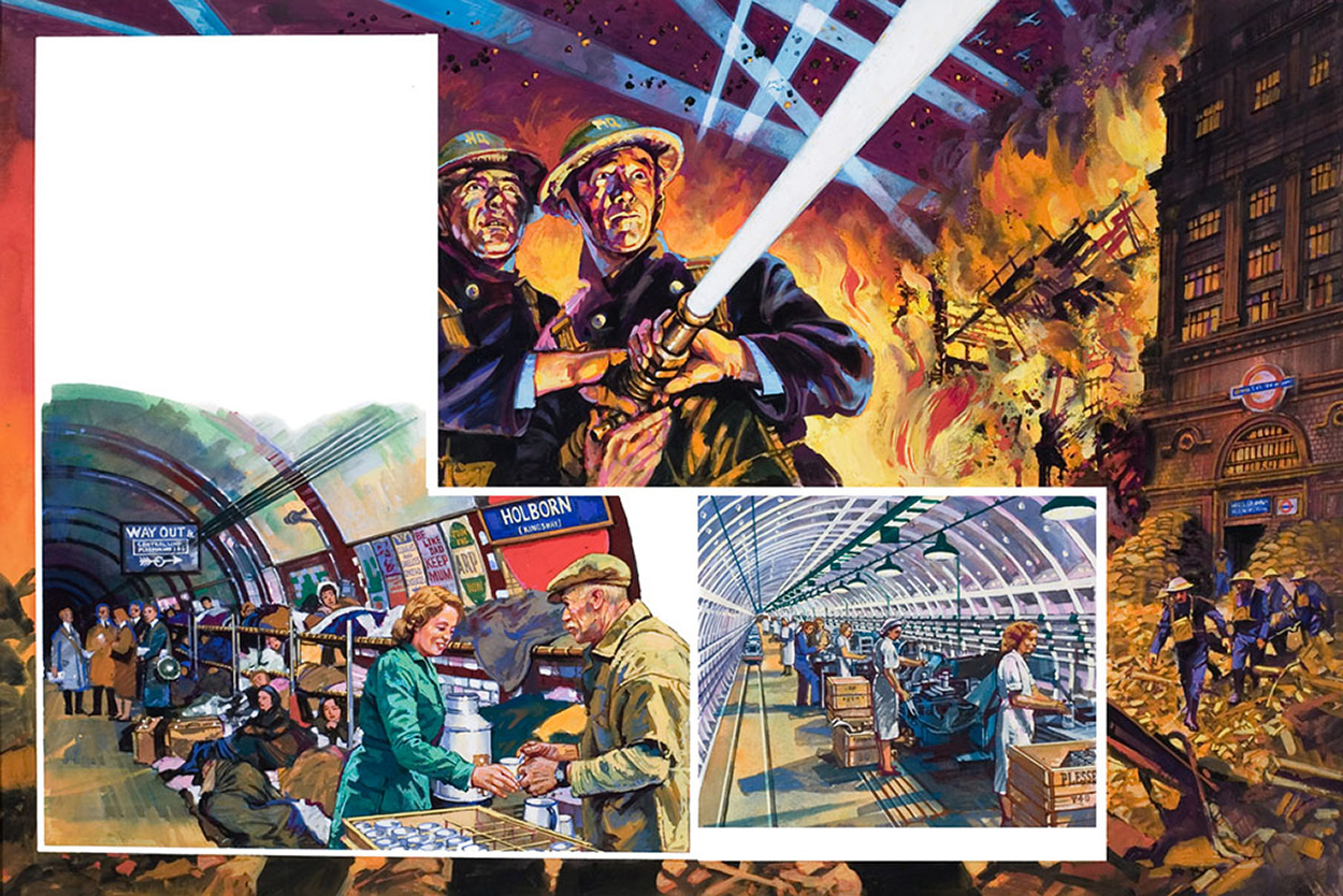 The Blitz! (Original) art by Harry Green at The Illustration Art Gallery